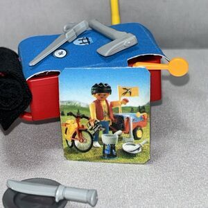 Playmobil 3746 Bicyclist Figure With Bike And Accessories Complete No Box